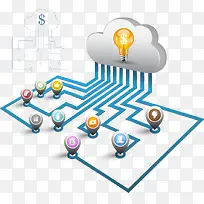 商务 信息分类 云系统 矢量图-空若网 商务 信息分类 云系统 矢量图-空若网