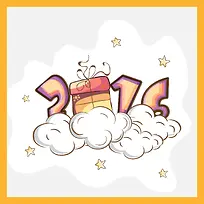 2016可爱卡通新年快乐云层-空若网 2016可爱卡通新年快乐云层-空若网