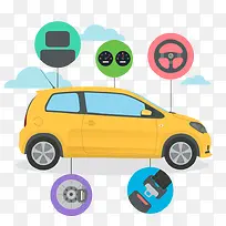 小车创意矢量图-空若网 小车创意矢量图-空若网