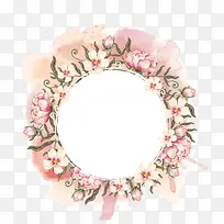 水彩花型边框-空若网 水彩花型边框-空若网