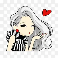 示爱的卡通美女-空若网 示爱的卡通美女-空若网