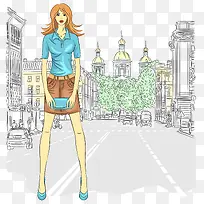 时尚女人矢量-空若网 时尚女人矢量-空若网