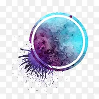 圆形水彩标签矢量素材-空若网 圆形水彩标签矢量素材-空若网