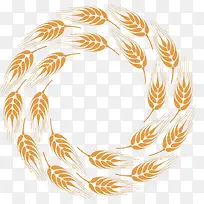 圆形麦穗边框-空若网 圆形麦穗边框-空若网