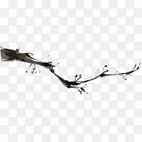 水墨发芽的树枝-空若网 水墨发芽的树枝-空若网