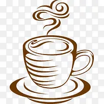 手绘卡通热咖啡素材图-空若网 手绘卡通热咖啡素材图-空若网