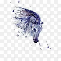 水彩马头-空若网 水彩马头-空若网