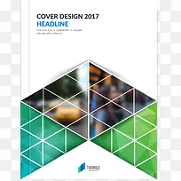 矢量绿色三角形画册-空若网 矢量绿色三角形画册-空若网