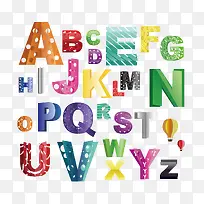 创意字母表元素-空若网 创意字母表元素-空若网