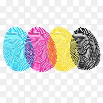 矢量彩色指纹-空若网 矢量彩色指纹-空若网