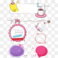 矢量杯子与蝴蝶结-空若网 矢量杯子与蝴蝶结-空若网