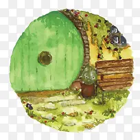 水彩庭院-空若网 水彩庭院-空若网