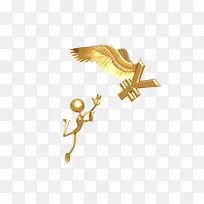 金色3D小人-空若网 金色3D小人-空若网