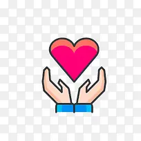 手捧心形图标-空若网 手捧心形图标-空若网