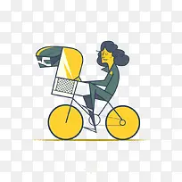 扁平化手绘自行车-空若网 扁平化手绘自行车-空若网