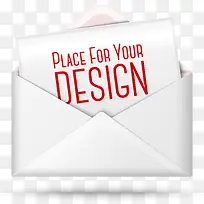 白色信件设计矢量素材-空若网 白色信件设计矢量素材-空若网