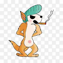 卡通抽烟的狼素材-空若网 卡通抽烟的狼素材-空若网