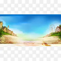 田园风淘宝扁平化背景-空若网 田园风淘宝扁平化背景-空若网