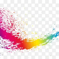 彩色墨迹图案矢量图-空若网 彩色墨迹图案矢量图-空若网