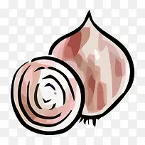 矢量手绘洋葱素材-空若网 矢量手绘洋葱素材-空若网