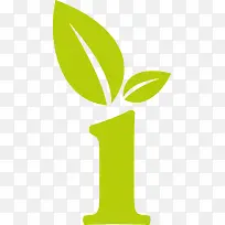 数字1上的树叶-空若网 数字1上的树叶-空若网