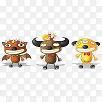 卡通牛素材-空若网 卡通牛素材-空若网