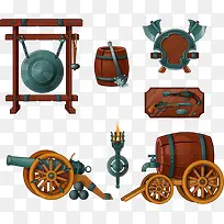 矢量古代兵器插画-空若网 矢量古代兵器插画-空若网