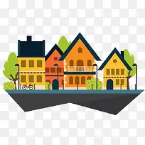 创意扁平化街景-空若网 创意扁平化街景-空若网