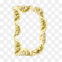 创意饺子字母D-空若网 创意饺子字母D-空若网