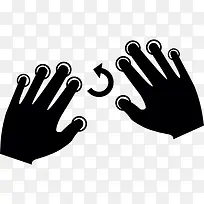 把所有的手指捻左图标-空若网 把所有的手指捻左图标-空若网