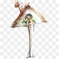 卡通手绘木牌小屋-空若网 卡通手绘木牌小屋-空若网