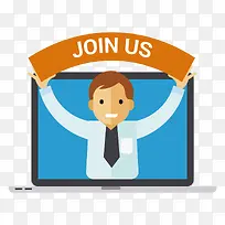 扁平化招聘人物AI源文件-空若网 扁平化招聘人物AI源文件-空若网