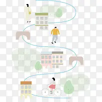 矢量城市插画-空若网 矢量城市插画-空若网