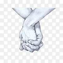 手绘情侣牵手-空若网 手绘情侣牵手-空若网