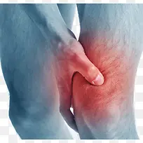 手指按压膝盖蓝色身体高清图片-空若网 手指按压膝盖蓝色身体高清图片-空若网