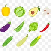 简约卡通多款蔬菜-空若网 简约卡通多款蔬菜-空若网