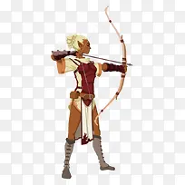 古人射箭手绘卡通图-空若网 古人射箭手绘卡通图-空若网