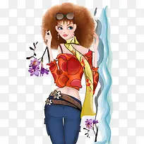 手绘时尚女孩-空若网 手绘时尚女孩-空若网