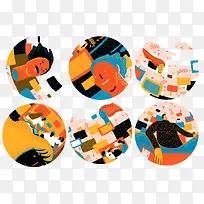 创意插画图案-空若网 创意插画图案-空若网