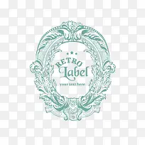 矢量绿色欧式花纹边框素材-空若网 矢量绿色欧式花纹边框素材-空若网