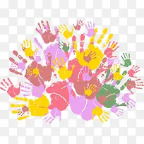 创意手掌水彩效果-空若网 创意手掌水彩效果-空若网