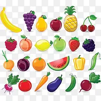 水果剪影3D 卡通清新水果-空若网 水果剪影3D 卡通清新水果-空若网