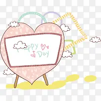 爱心板子矢量图-空若网 爱心板子矢量图-空若网