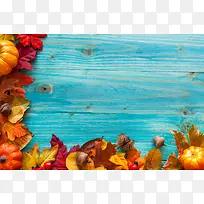 木板背景与黄叶背景-空若网 木板背景与黄叶背景-空若网