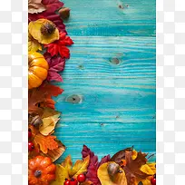 木板与树叶背景-空若网 木板与树叶背景-空若网