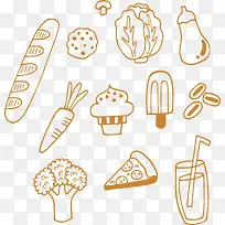 卡通单色食物-空若网 卡通单色食物-空若网