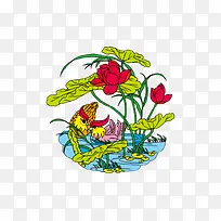 鸳鸯卡通矢量素材-空若网 鸳鸯卡通矢量素材-空若网