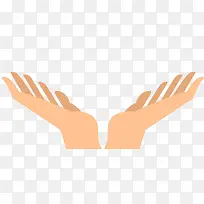 卡通手绘摊开的双手-空若网 卡通手绘摊开的双手-空若网