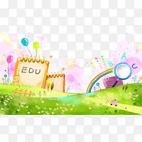 卡通手绘创意插画背景-空若网 卡通手绘创意插画背景-空若网