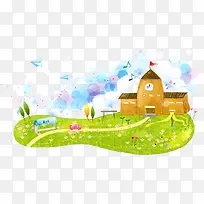 卡通手绘创意插画背景-空若网 卡通手绘创意插画背景-空若网